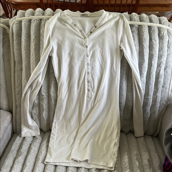 Doublju Cream Long Sleeve Top - Picture 1 of 2